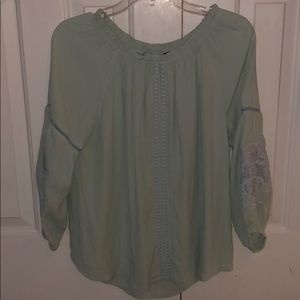 Mint colored boutique top